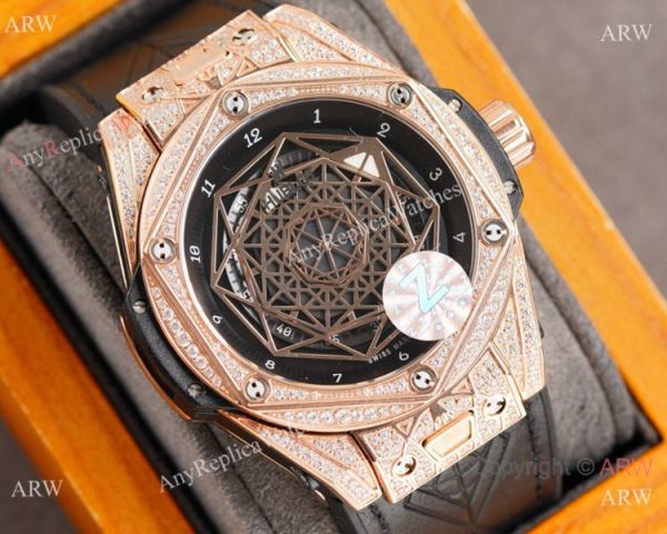 Z Factory Swiss Copy Hublot Sang Bleu Diamond Bezel 45mm Watch Citizen Movement Z Factory Swiss Copy Hublot Sang Bleu Diamond Bezel 45mm Watch Citizen Movement