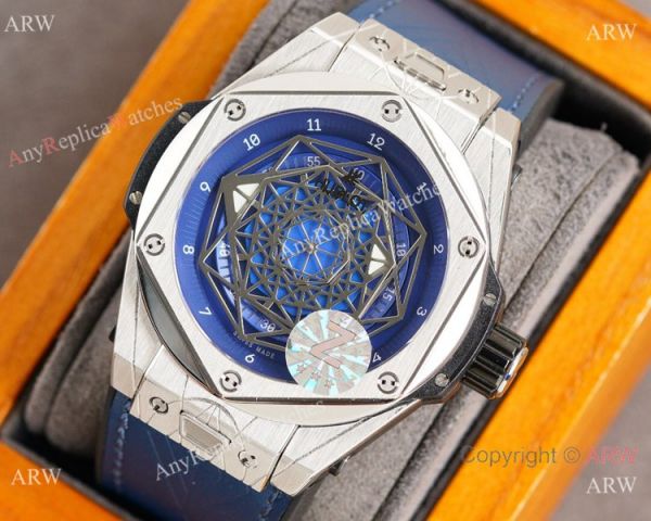 Z Factory Swiss Quality Hublot Sang Bleu Citizen Watch SS Blue Dial 45mm Z Factory Swiss Quality Hublot Sang Bleu Citizen Watch SS Blue Dial 45mm