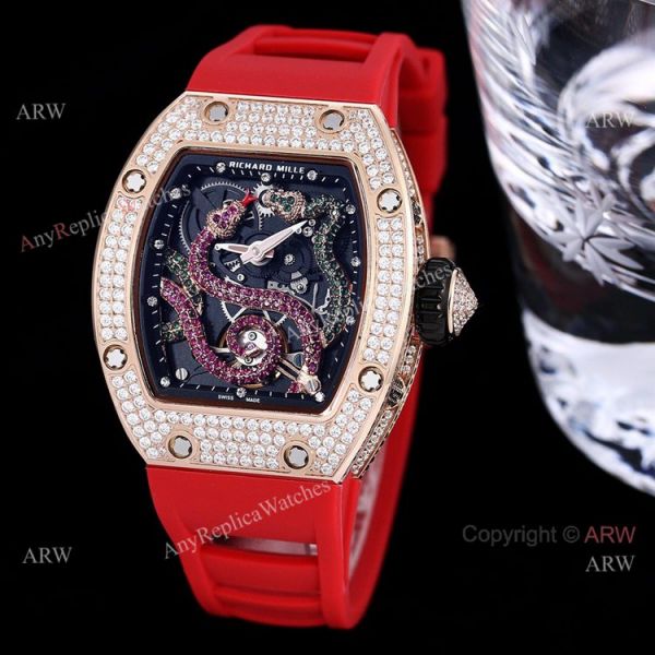 High Copy Richard Mille Diamond Watch RM026 Snake Dial Tourbillon Serpent Watch High Copy Richard Mille Diamond Watch RM026 Snake Dial Tourbillon Serpent Watch