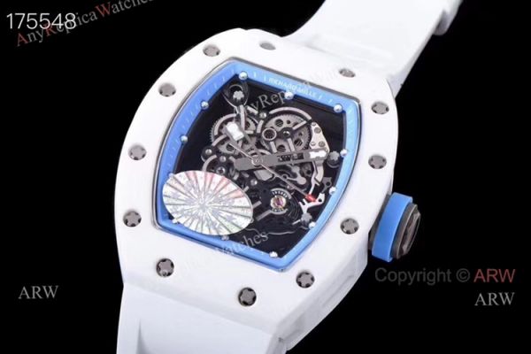 KV Factory Richard Mille RM 055 White Ceramic Watch Best Copy KV Factory Richard Mille RM 055 White Ceramic Watch Best Copy