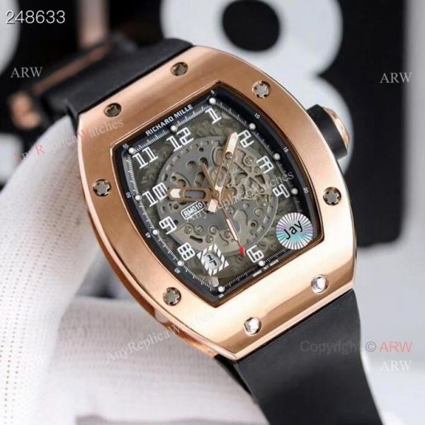 Knockoff Richard Mille RM 030 Rose Gold Watch Black Rubber Strap Knockoff Richard Mille RM 030 Rose Gold Watch Black Rubber Strap