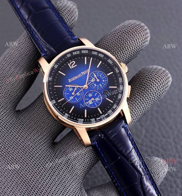 New Audemars Piguet Code 11.59 Blue Dial Blue Leather Strap Replica Watch 41mm New Audemars Piguet Code 11.59 Blue Dial Blue Leather Strap Replica Watch 41mm