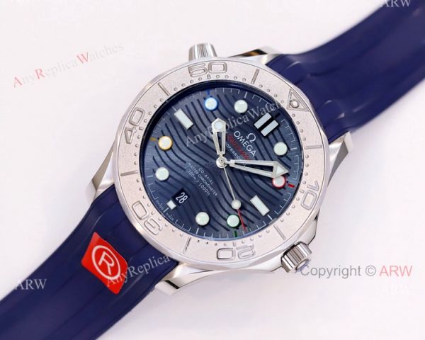 New Omega Seamaster Diver 300m Beijing 2022 Special Edition Swiss Replica Watch Omega Blue Wave Dial New Omega Seamaster Diver 300m Beijing 2022 Special Edition Swiss Replica Watch Omega Blue Wave Dial