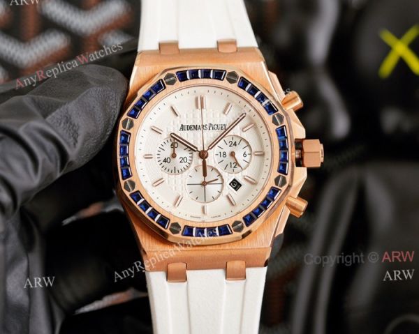 Knockoff Audemars Piguet Royal Oak 42mm Rose Gold Rainbow Watch Quartz Movement Knockoff Audemars Piguet Royal Oak 42mm Rose Gold Rainbow Watch Quartz Movement