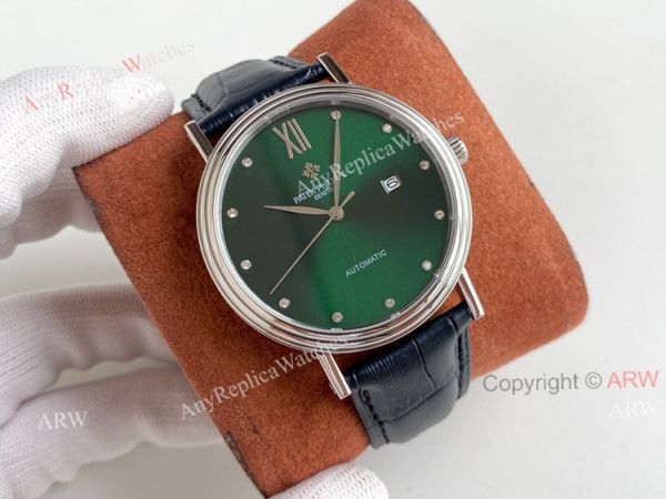 Patek Philippe Calatrava Classic Watch Mens Green Dial Automatic Replica Watch Patek Philippe Calatrava Classic Watch Mens Green Dial Automatic Replica Watch