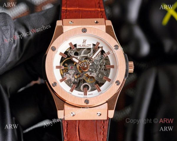 Best Quality Copy Hublot Classic Fusion Skeleton Rose Gold Watches Best Quality Copy Hublot Classic Fusion Skeleton Rose Gold Watches