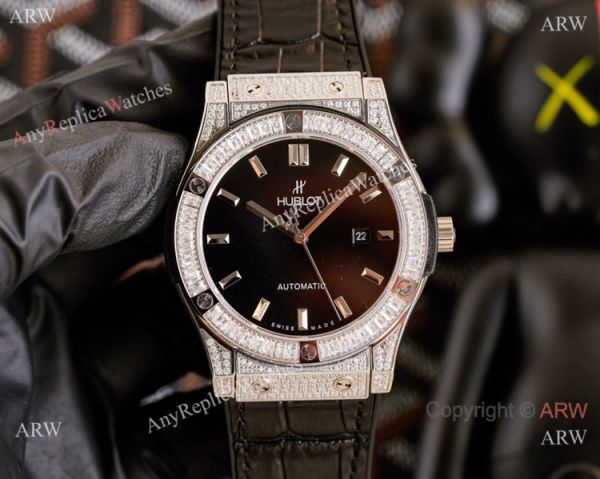 Clone Hublot Iced Out Classic Fusion Watches Grey Dial Automatic Clone Hublot Iced Out Classic Fusion Watches Grey Dial Automatic
