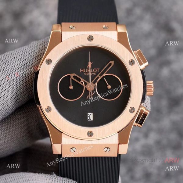 2021 New Copy Hublot Classic Fusion Onyx Dial Rose Gold Watch 43mm 2021 New Copy Hublot Classic Fusion Onyx Dial Rose Gold Watch 43mm