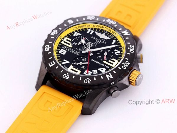 New Breitling Endurance Pro 44mm Review Yellow Rubber Band Quartz Watch Replica New Breitling Endurance Pro 44mm Review Yellow Rubber Band Quartz Watch Replica