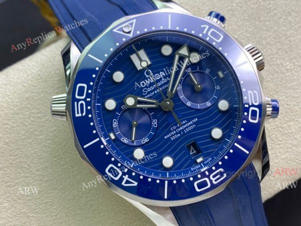 OMF Omega Seamaster Diver 300m Rubber Strap Blue Dial Swiss Replica Watches 44mm OMF Omega Seamaster Diver 300m Rubber Strap Blue Dial Swiss Replica Watches 44mm