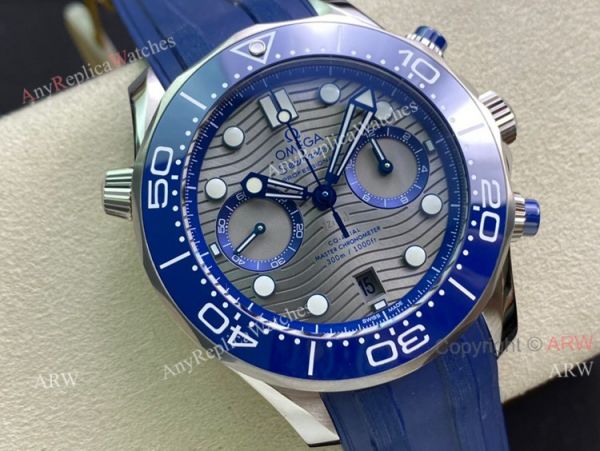 New OM Factory Omega Seamaster Diver 300m Grey Dial Blue Rubber Strap Replica Watch For Men New OM Factory Omega Seamaster Diver 300m Grey Dial Blue Rubber Strap Replica Watch For Men