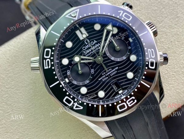 New OM Factory Omega Seamaster Diver 300 Black Dial Black Rubber Strap Replica Watch 44mm New OM Factory Omega Seamaster Diver 300 Black Dial Black Rubber Strap Replica Watch 44mm