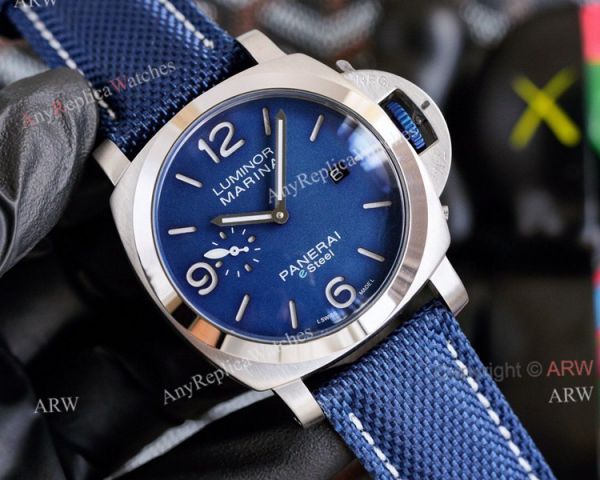 New Panerai Luminor Marina esteel Blue Dial 40mm Watch With Blue Leather Strap High Copy New Panerai Luminor Marina esteel Blue Dial 40mm Watch With Blue Leather Strap High Copy