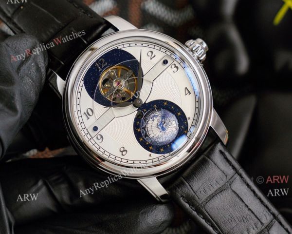 White Face Montblanc Tourbillon Geosphere Watch Replica For Men Size 42mm White Face Montblanc Tourbillon Geosphere Watch Replica For Men Size 42mm