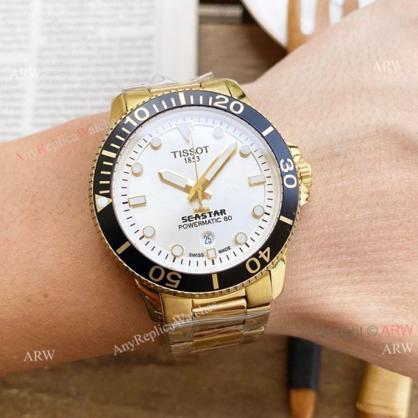 Buy Swiss Grade Reproduction Tissot Seastar All Gold White Face Replica Watch 45mm For Men Buy Swiss Grade Reproduction Tissot Seastar All Gold White Face Replica Watch 45mm For Men