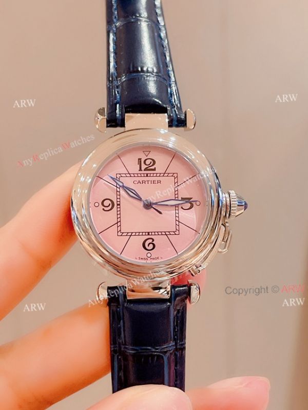 New Cartier Pasha WomenS Watch 35mm Pink Face High End Replica New Cartier Pasha WomenS Watch 35mm Pink Face High End Replica