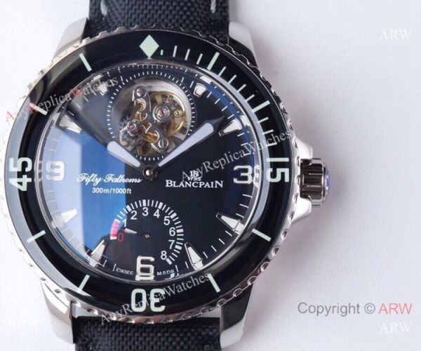 JB Factory 1:1 Blancpain Tourbillon Fifty Fathoms Silver Black Watch JB Factory 1:1 Blancpain Tourbillon Fifty Fathoms Silver Black Watch