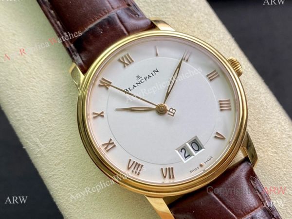 HG Factory Blancpain Villeret Grand Date 40mm 6669 Watch Gold Case HG Factory Blancpain Villeret Grand Date 40mm 6669 Watch Gold Case