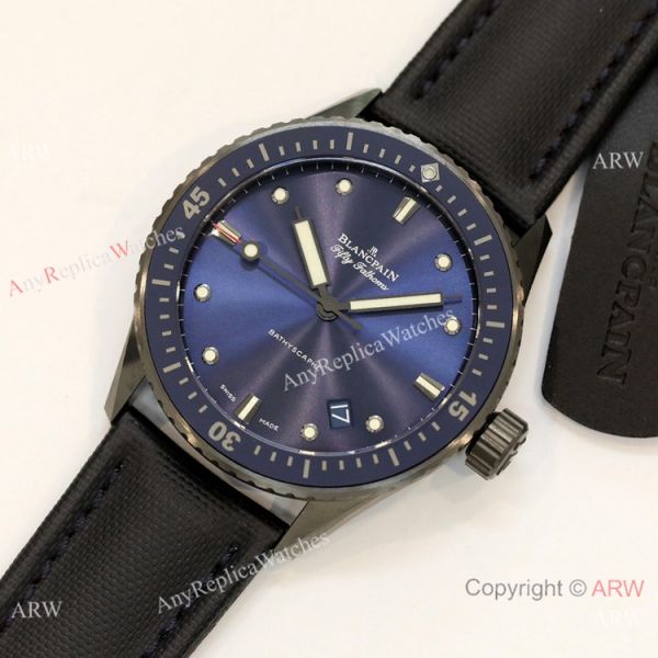Swiss Grade Replica Blancpain Fifty Fathoms Bathyscaphe GF Factory Cal.1315 Watch Blue Dial Swiss Grade Replica Blancpain Fifty Fathoms Bathyscaphe GF Factory Cal.1315 Watch Blue Dial
