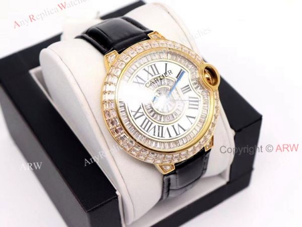 Replica Cartier Ballon Bleu 42mm Gold Watch With Diamonds Replica Cartier Ballon Bleu 42mm Gold Watch With Diamonds