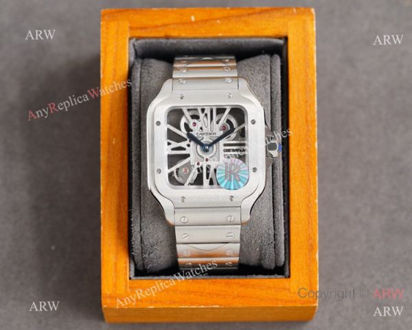 New Two Tone Rose Gold Santos de Cartier Skeleton watch WHSA0016 New Two Tone Rose Gold Santos de Cartier Skeleton watch WHSA0016