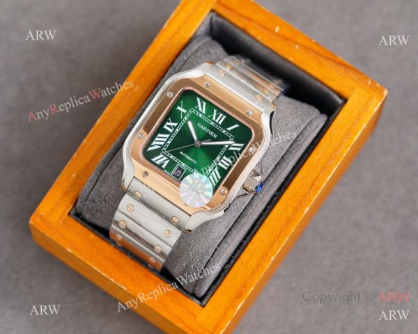 New Cartier Alberto Santos-Dumont Men Watch Green Dial Sapphire Crystal Swiss Quality New Cartier Alberto Santos-Dumont Men Watch Green Dial Sapphire Crystal Swiss Quality