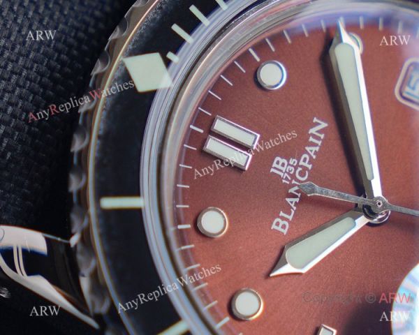 JH Replica Blancpain Fifty Fathoms Swiss Watch Stainless Steel Chocolate Dial 45mm JH Replica Blancpain Fifty Fathoms Swiss Watch Stainless Steel Chocolate Dial 45mm