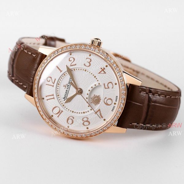 GF facytory 34mm Jaeger Lecoultre Rendez-Vous Rose Gold White Face Swiss Knockoff Watch GF facytory 34mm Jaeger Lecoultre Rendez-Vous Rose Gold White Face Swiss Knockoff Watch