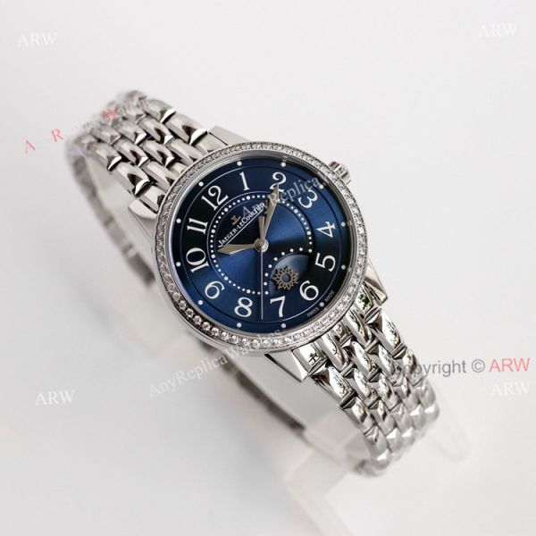 (GF) Swiss knckoff Jaeger Lecoultre Rendez-Vous Moon Blue Dial Watch with Diamonds (GF) Swiss knckoff Jaeger Lecoultre Rendez-Vous Moon Blue Dial Watch with Diamonds