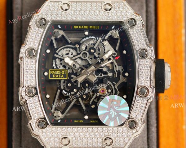 (RM Factory) Richard Mille RM 35-01 Rafa Diamond Watch Replica (RM Factory) Richard Mille RM 35-01 Rafa Diamond Watch Replica