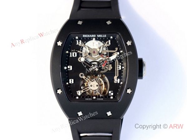 Super Clone Richard Mille RM001 Real Tourbillon JB Factory Black PVD Watch Super Clone Richard Mille RM001 Real Tourbillon JB Factory Black PVD Watch