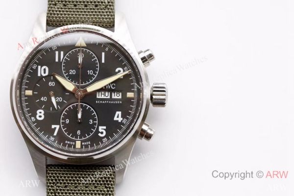 ZF Factory IWC Pilots Watch 7750 Chronograph Spitfire Stainless Steel ZF Factory IWC Pilots Watch 7750 Chronograph Spitfire Stainless Steel