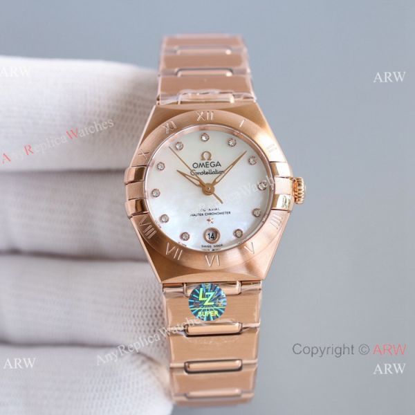 Swiss Copy Omega Constellation 8700 Automatic Watch 29mm Rose Gold New Face Swiss Copy Omega Constellation 8700 Automatic Watch 29mm Rose Gold New Face