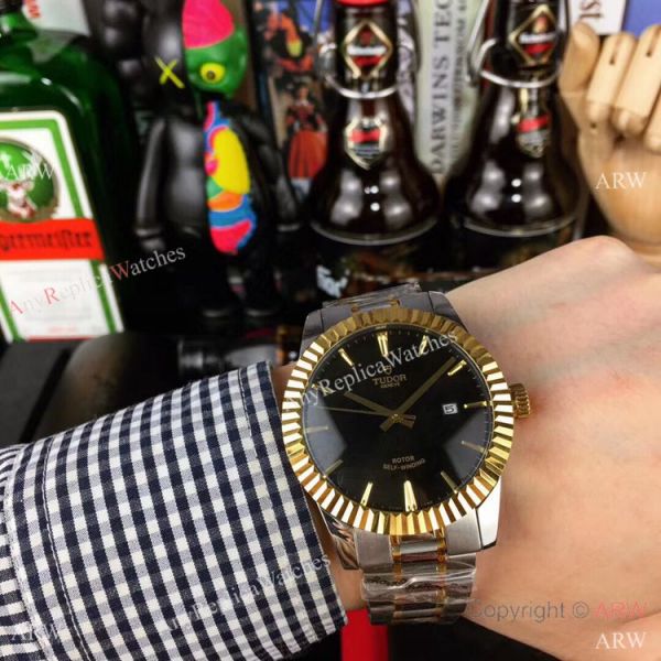 Tudor Geneve m12510 Copy Watches Two Tone Champagne Dial Tudor Geneve m12510 Copy Watches Two Tone Champagne Dial