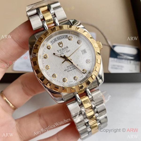 Copy TUDOR Glamour Date+Day Watch Two Tone Gold Watches Copy TUDOR Glamour Date+Day Watch Two Tone Gold Watches