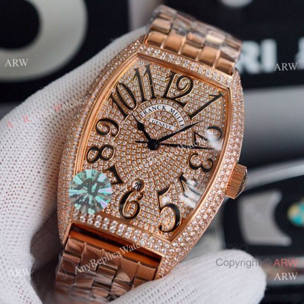 Copy Franck Muller Cintree Curvex Stainless Steel Diamond Face Watch 43mm Copy Franck Muller Cintree Curvex Stainless Steel Diamond Face Watch 43mm