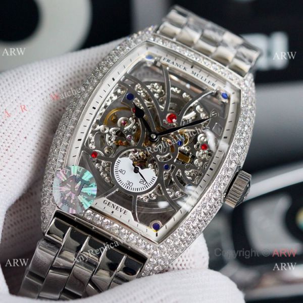 Copy Franck Muller Cintree Curvex Stainless Steel Skeleton Dial Watch 43mm Copy Franck Muller Cintree Curvex Stainless Steel Skeleton Dial Watch 43mm