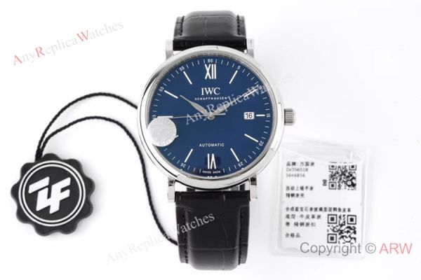 ZF Factory IWC Portofino Swiss 9019 White Dial Leather Strap Watches ZF Factory IWC Portofino Swiss 9019 White Dial Leather Strap Watches