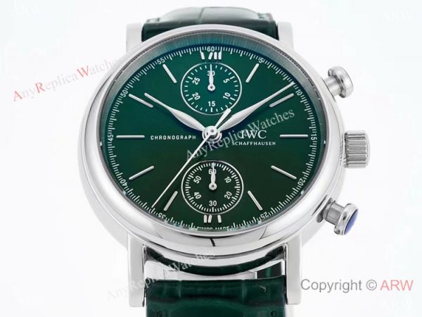 Swiss Replica IWC Portofino Chronograph IW391405 Watch Olive Green Dial Swiss Replica IWC Portofino Chronograph IW391405 Watch Olive Green Dial