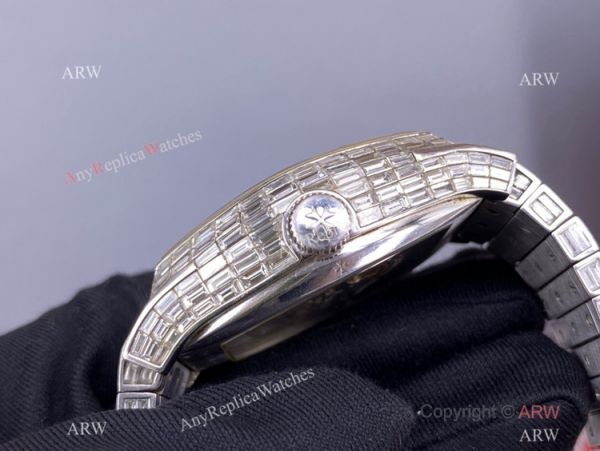 Iced Out Vacheron Constantin Malta Series P30630 Watch Full Diamond Stainless Steel Strap Iced Out Vacheron Constantin Malta Series P30630 Watch Full Diamond Stainless Steel Strap