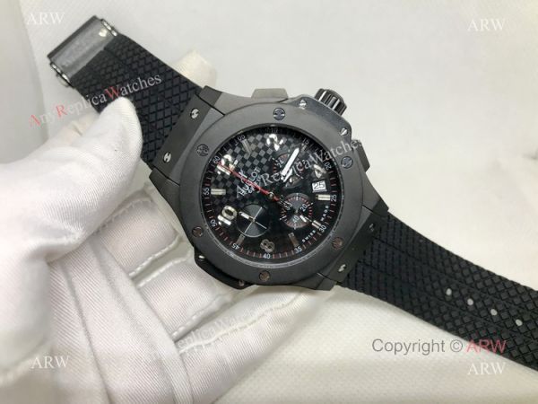 Best Copy Hublot Big Bang Chronograph Watch Red Markers Black Case Best Copy Hublot Big Bang Chronograph Watch Red Markers Black Case