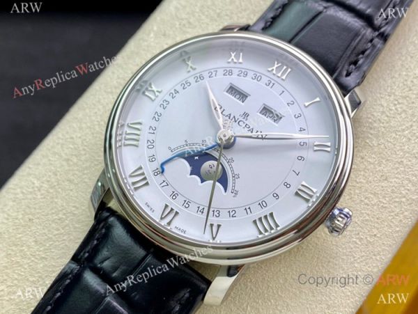 TW Factory Blancpain Villeret Cal.6654 White Dial Copy Watch with Moonphase TW Factory Blancpain Villeret Cal.6654 White Dial Copy Watch with Moonphase