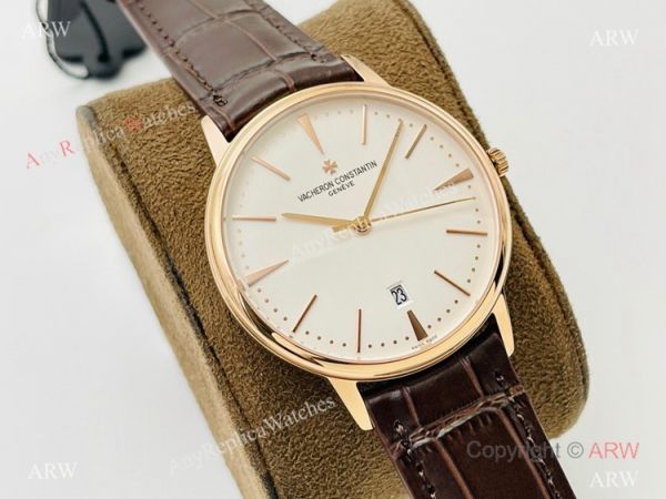 2021 New! MK Factory V4 Vacheron Constantin Patrimony Men Watch Rose Gold White Dial 2021 New! MK Factory V4 Vacheron Constantin Patrimony Men Watch Rose Gold White Dial