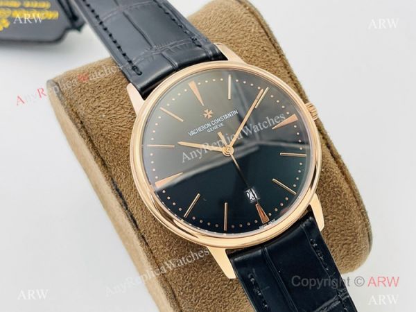 2021 New! MK Factory V4 Vacheron Constantin Patrimony Replica Watch Rose Gold Black Dial 40mm 2021 New! MK Factory V4 Vacheron Constantin Patrimony Replica Watch Rose Gold Black Dial 40mm