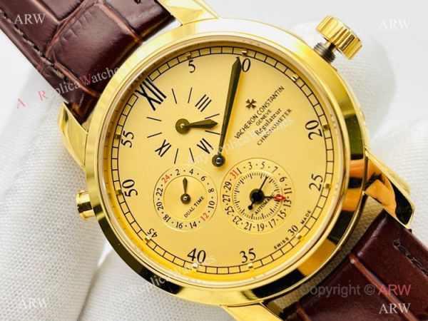 TWS Factory Swiss Vacheron Constantin Malte Dual Time Regulateur 42005 Automatic Watch All Gold TWS Factory Swiss Vacheron Constantin Malte Dual Time Regulateur 42005 Automatic Watch All Gold