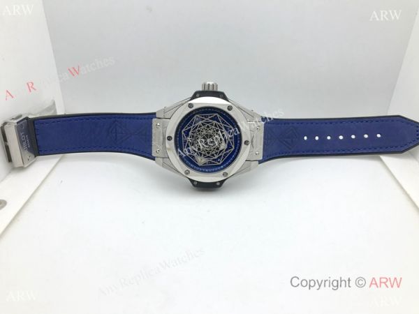 Replica Hublot Big Bang Sang Bleu Watch Automaitc Blue Gummy Strap Replica Hublot Big Bang Sang Bleu Watch Automaitc Blue Gummy Strap