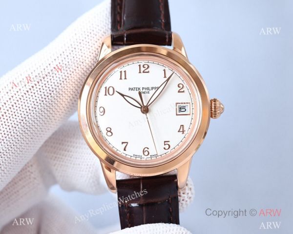 Swiss 9015 Patek Philippe Calatrava Replica Watch Yellow Gold Case Swiss 9015 Patek Philippe Calatrava Replica Watch Yellow Gold Case
