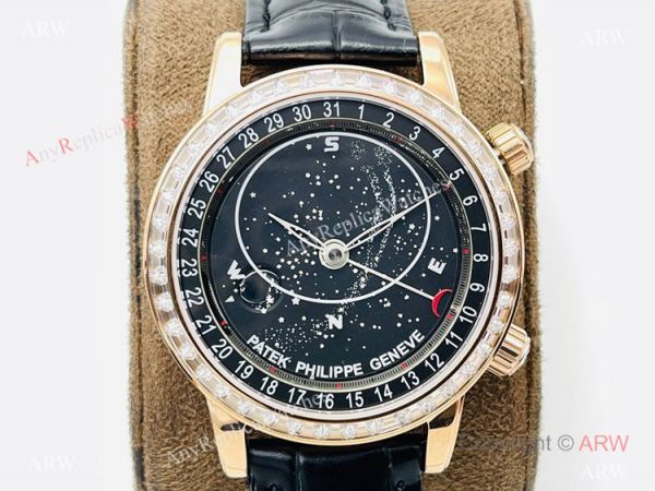 PFF Factory V4 Patek Philippe Sky Moon Celestial Watch Rose Gold Diamond Bezel PFF Factory V4 Patek Philippe Sky Moon Celestial Watch Rose Gold Diamond Bezel