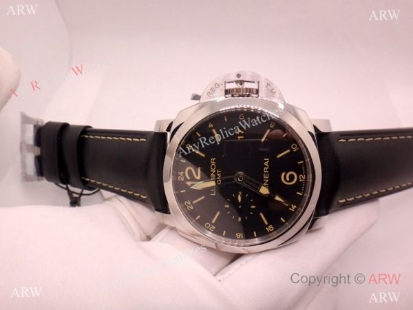 Swiss Grade Panerai Luminor 1950 GMT Black Dial 44mm Watch P9003 Movement Swiss Grade Panerai Luminor 1950 GMT Black Dial 44mm Watch P9003 Movement