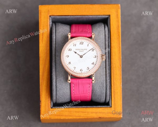 Swiss Patek Philippe Calatrava Ultra-Thin Automatic Lady Watch Rose Gold White Dial Swiss Patek Philippe Calatrava Ultra-Thin Automatic Lady Watch Rose Gold White Dial